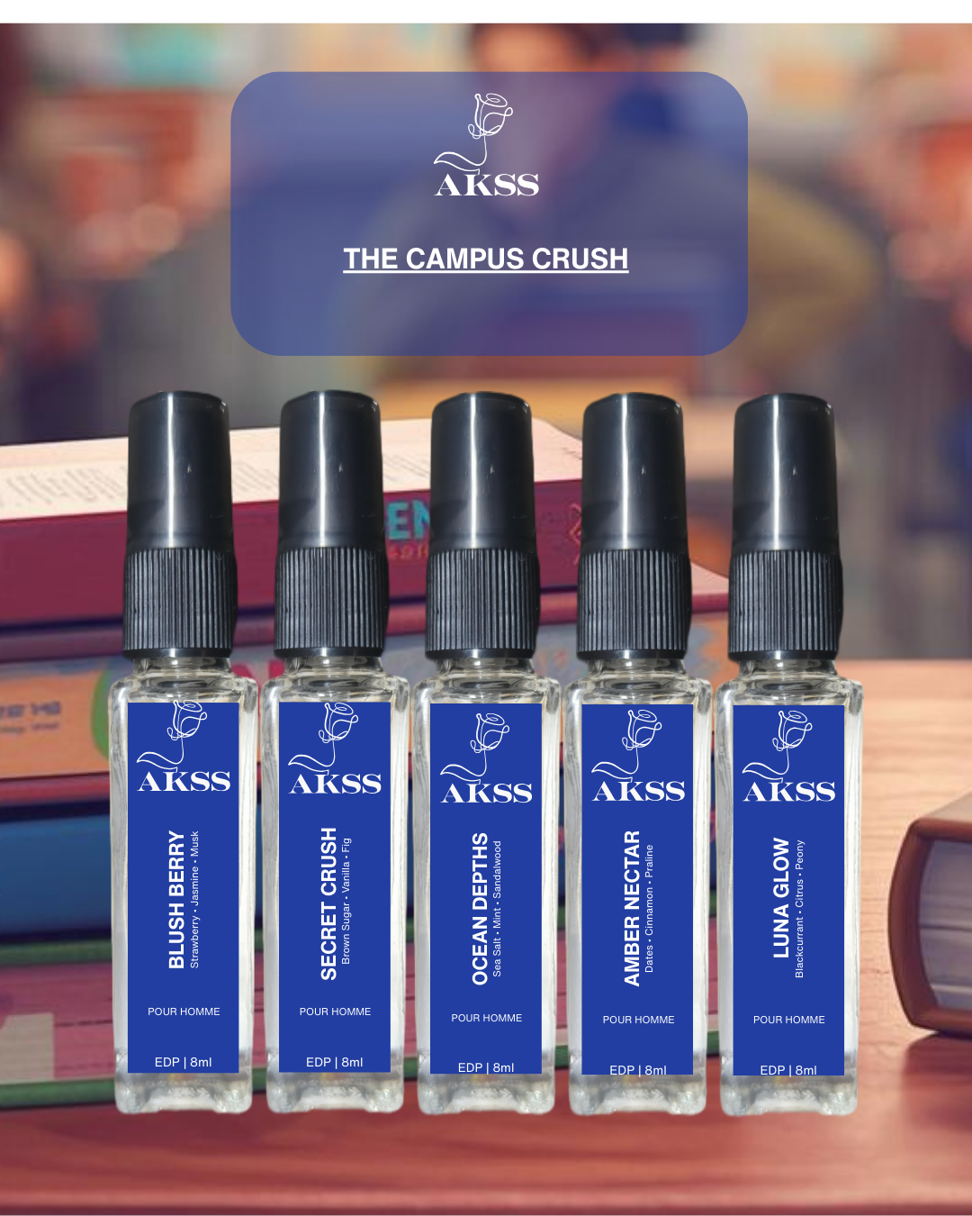 Luxury sweet, fruity and fresh perfume set for women – Akss Campus Crush Edition