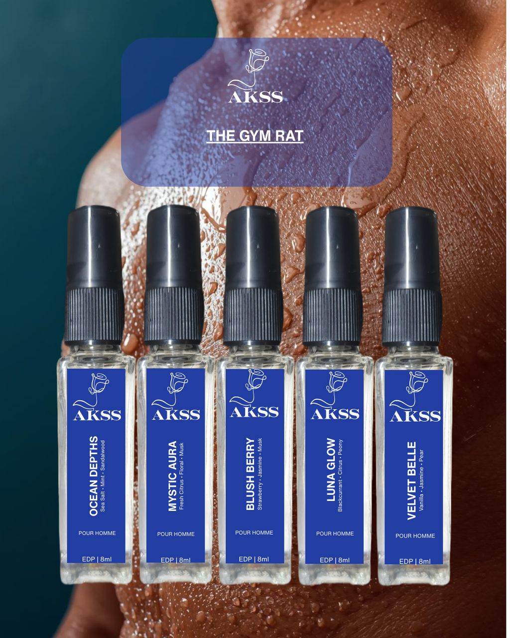 Luxury fresh, clean and citrus perfume set for men – Akss Gym Rat Edition